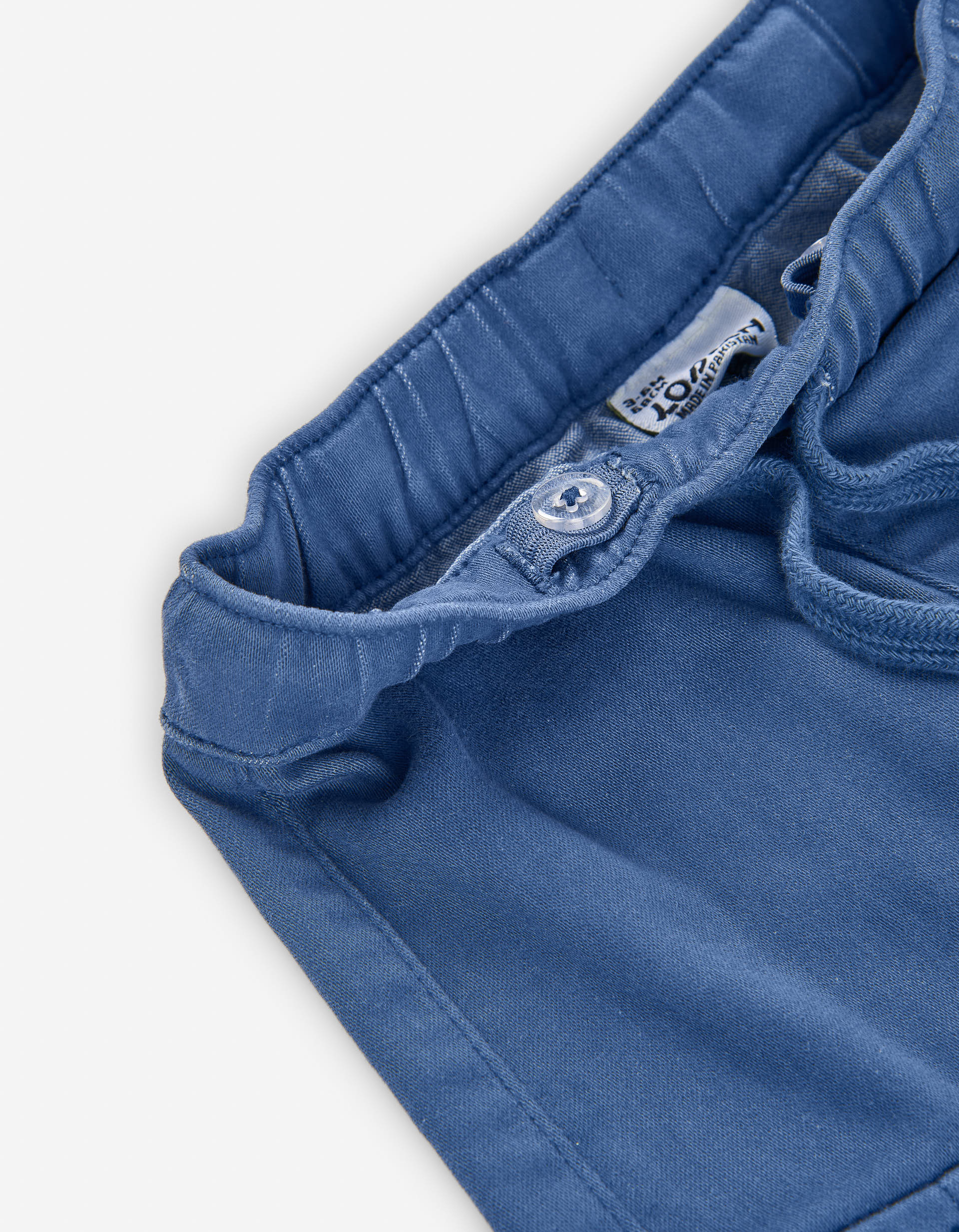 Calças cargo de algodão para bebé menino, azul