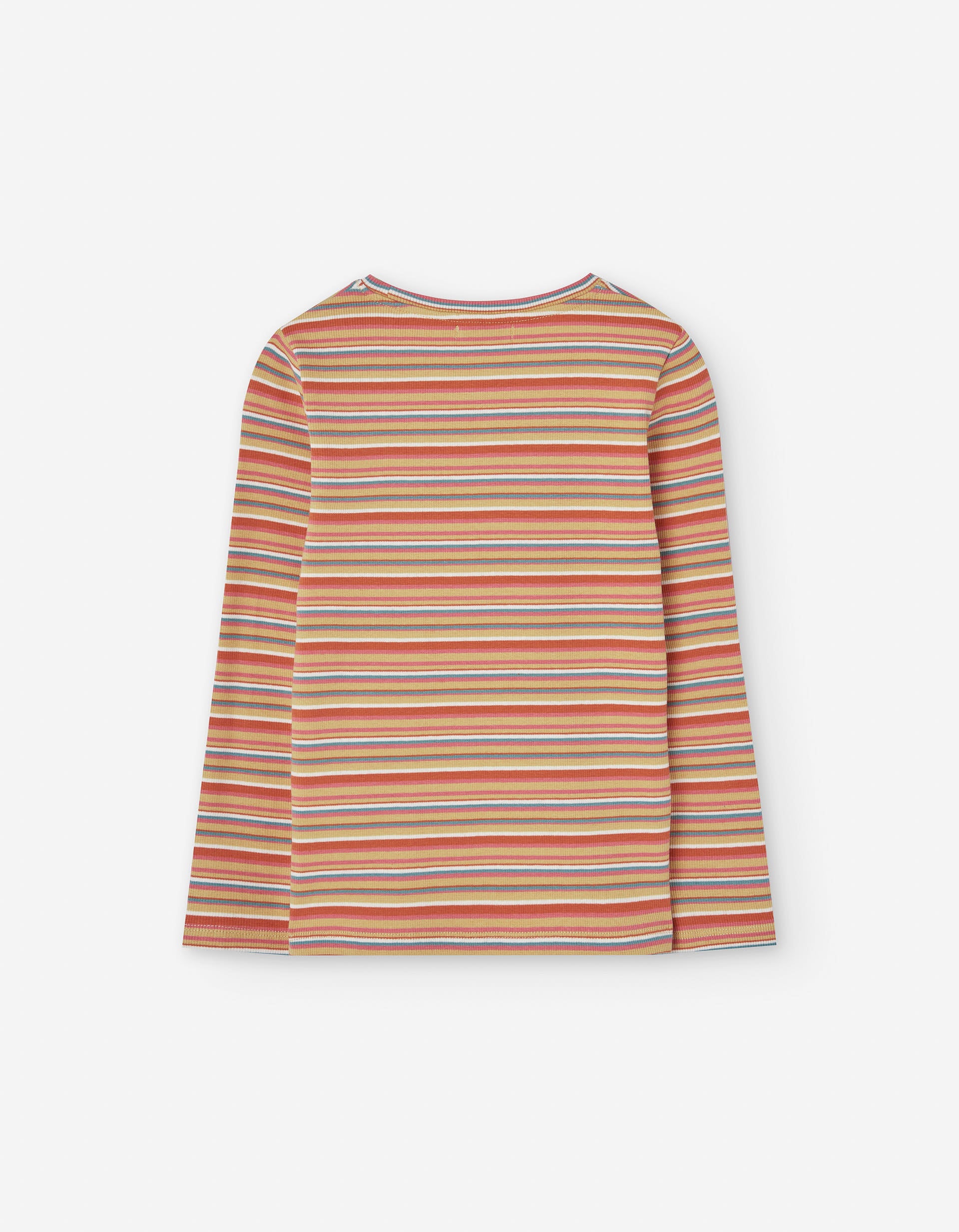 Long sleeve ribbed T-shirt for girls, multicolour