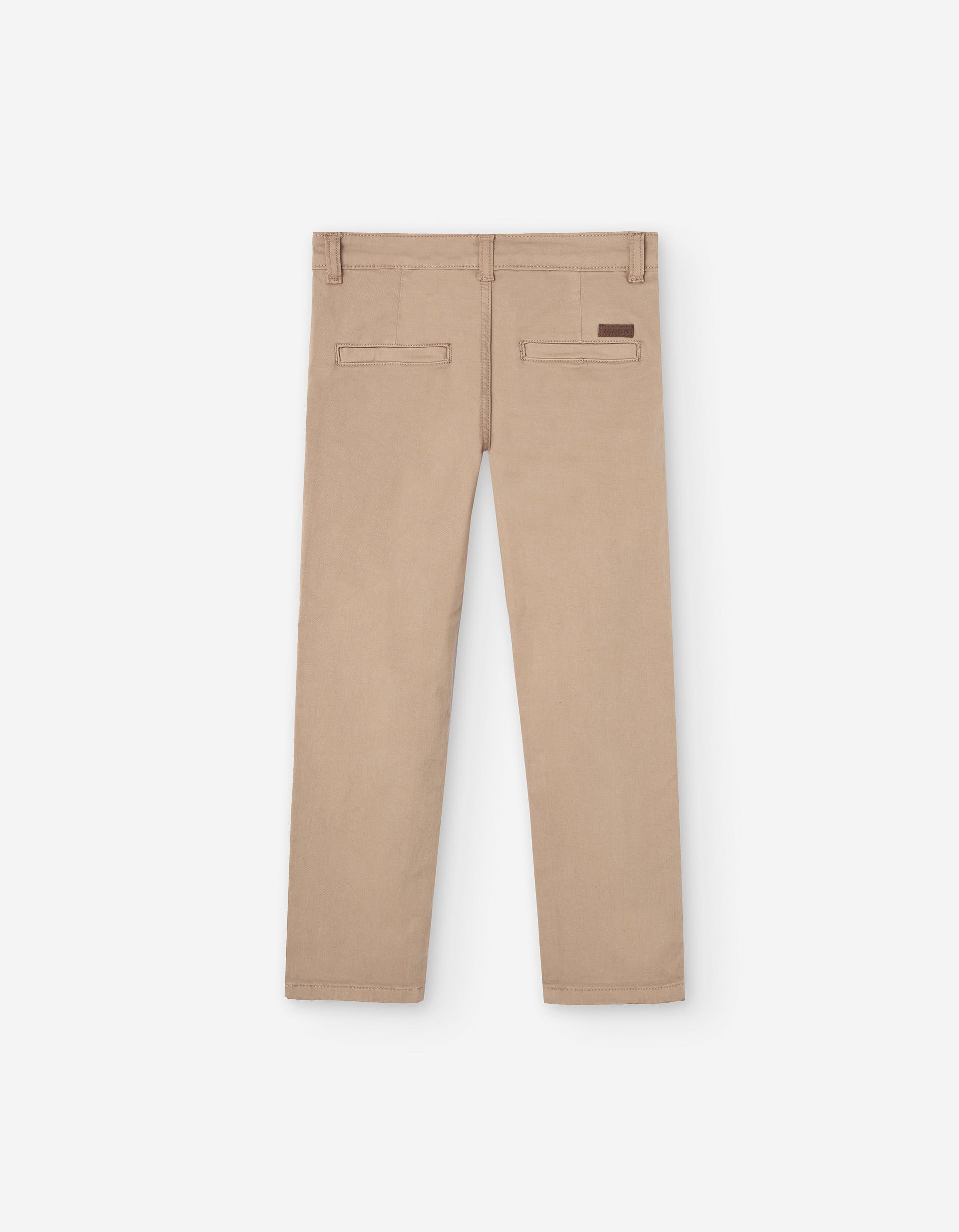 Slim fit twill trousers for boys, beige