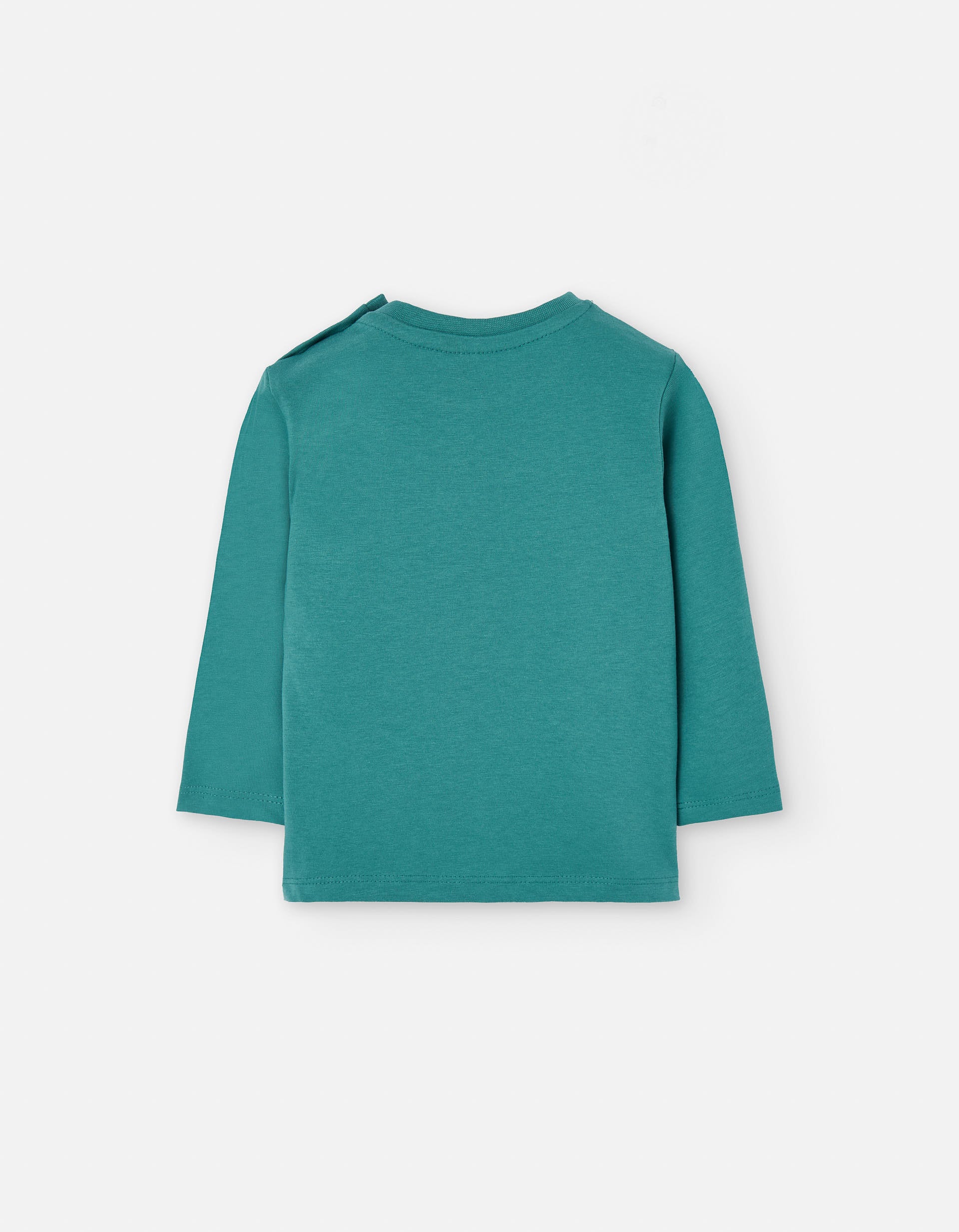 Long sleeve cotton T-shirt with dog print for baby boys, green