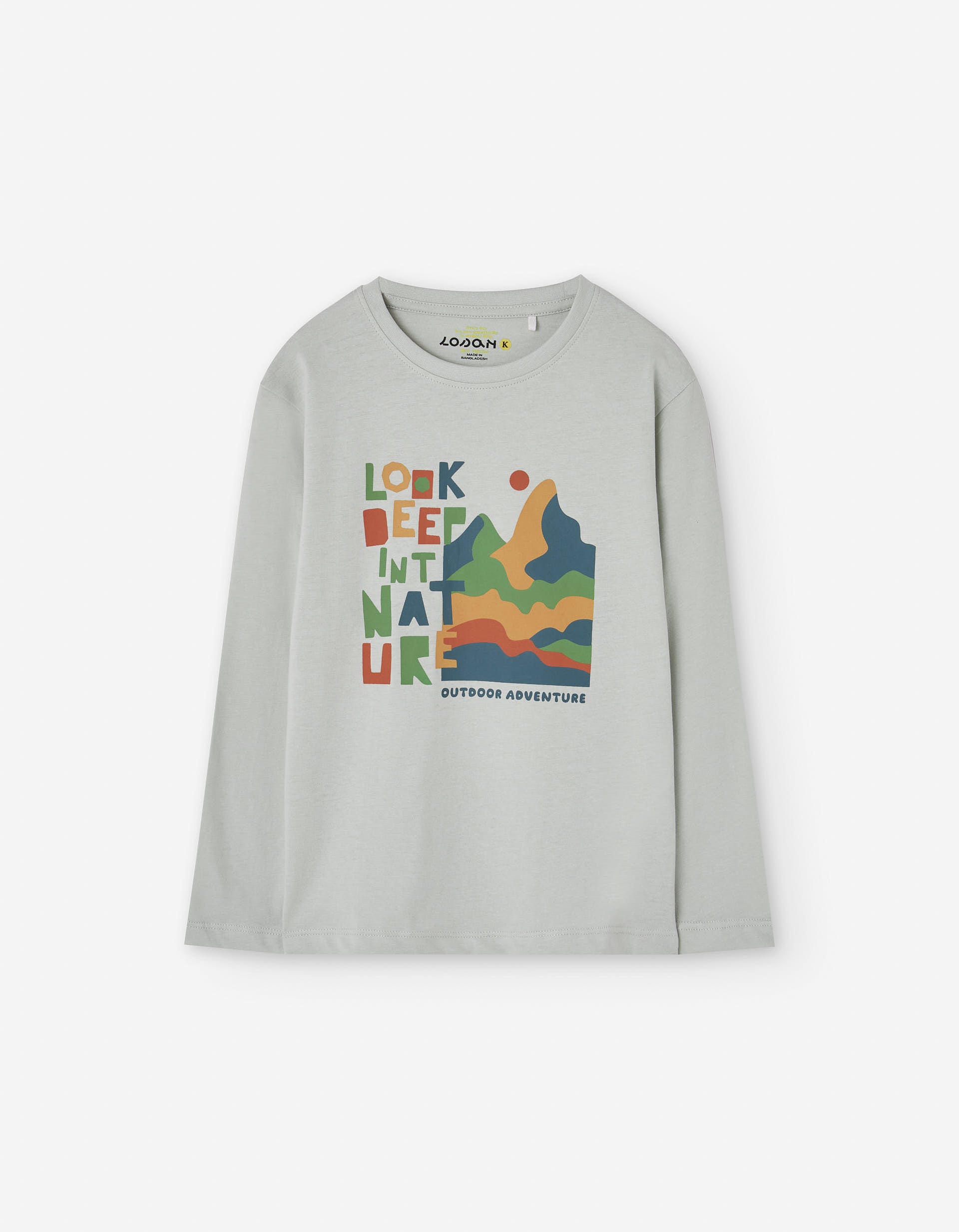 Long sleeve cotton T-shirt with colourful print for boys, multicolour