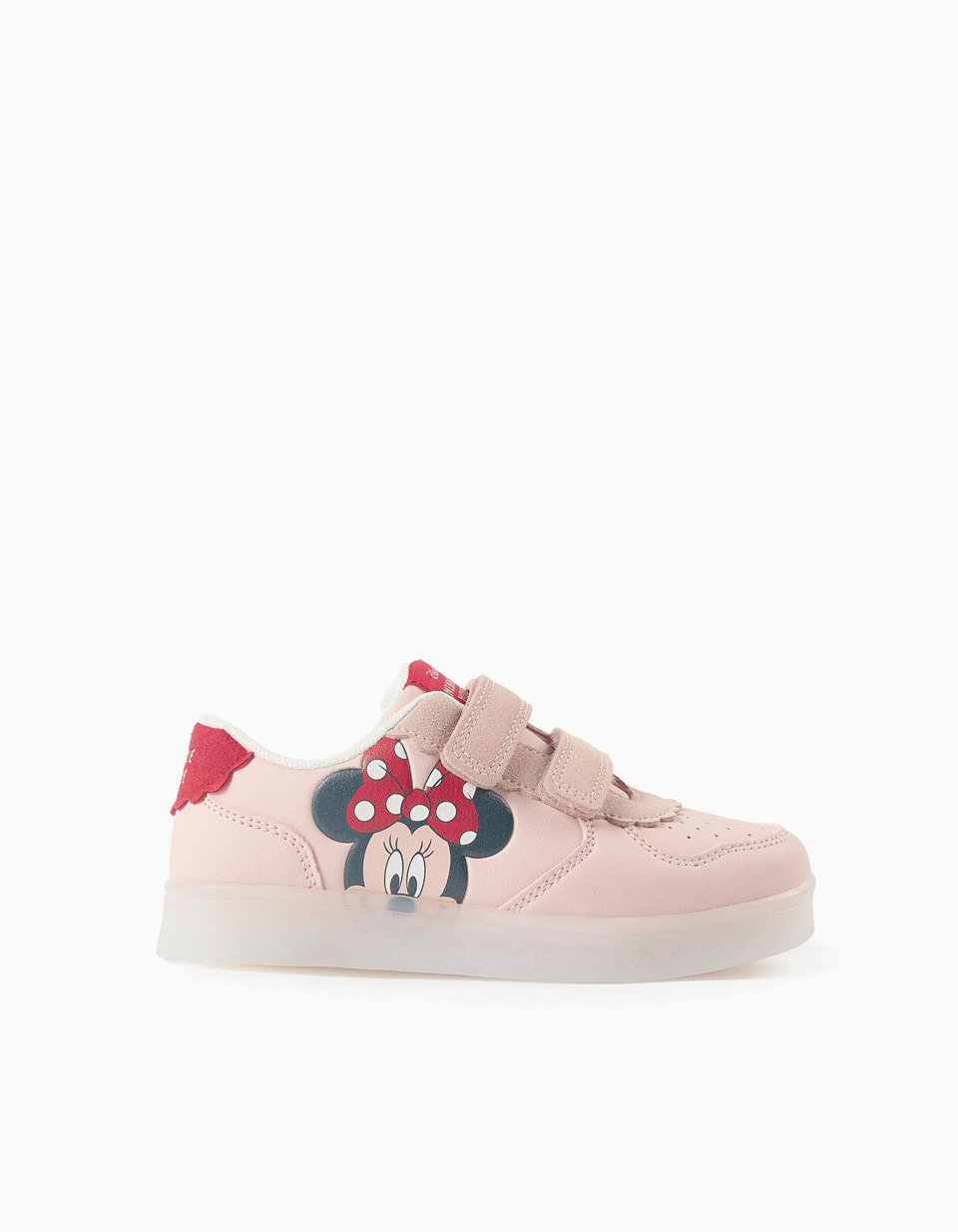 Light-up combined trainers with Minnie for girls, pink