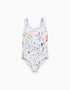 Bañador con estampado Carolina Celas x Zippy para niña, blanco