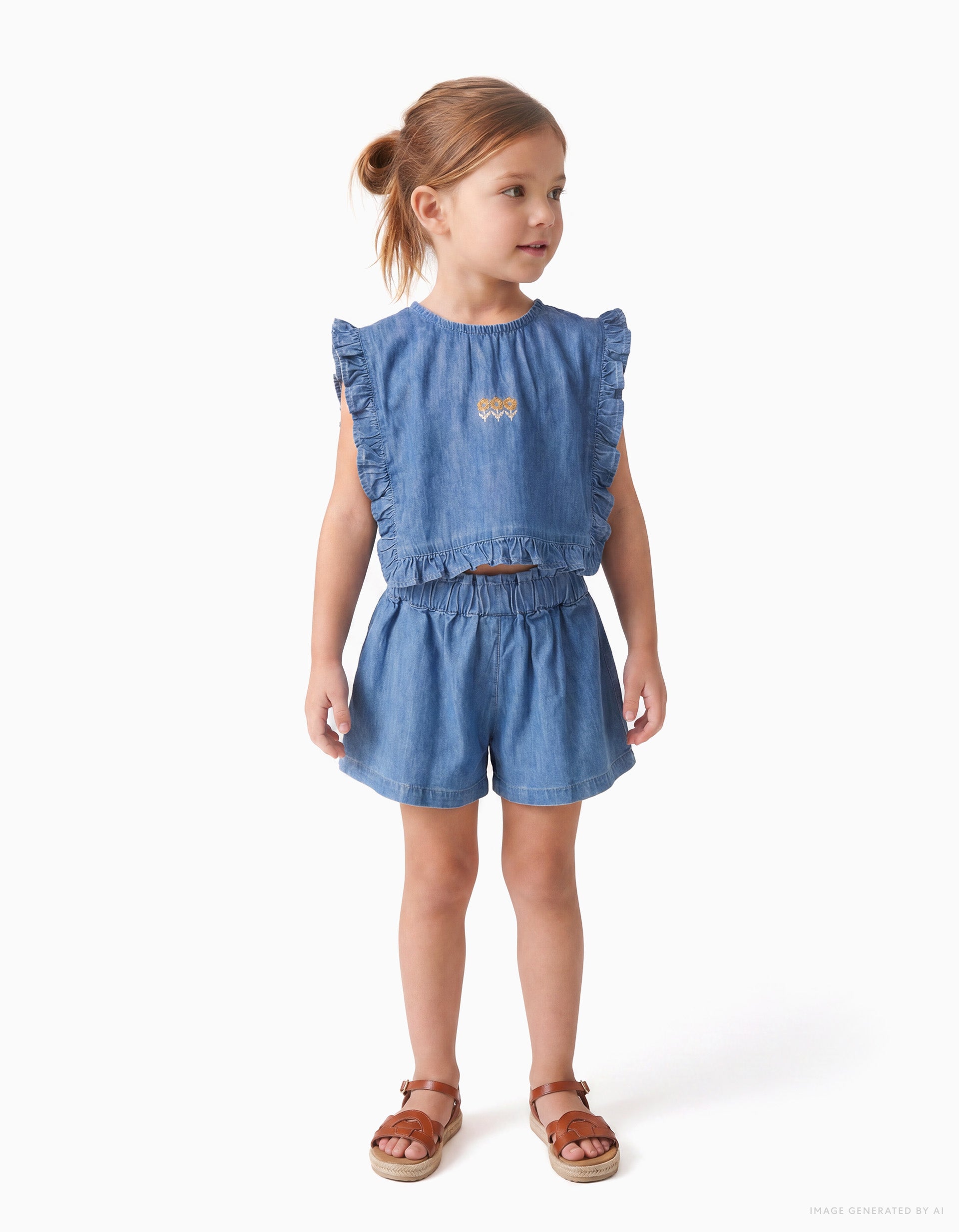 Denim total look for girl