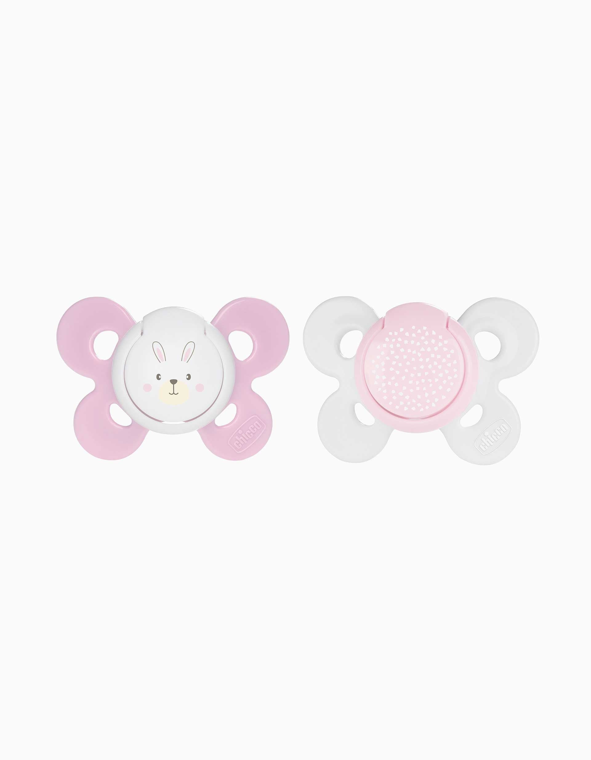 Pack de 2 Chupetes de Silicona Physio Confort Chicco 2-6M, Rosa