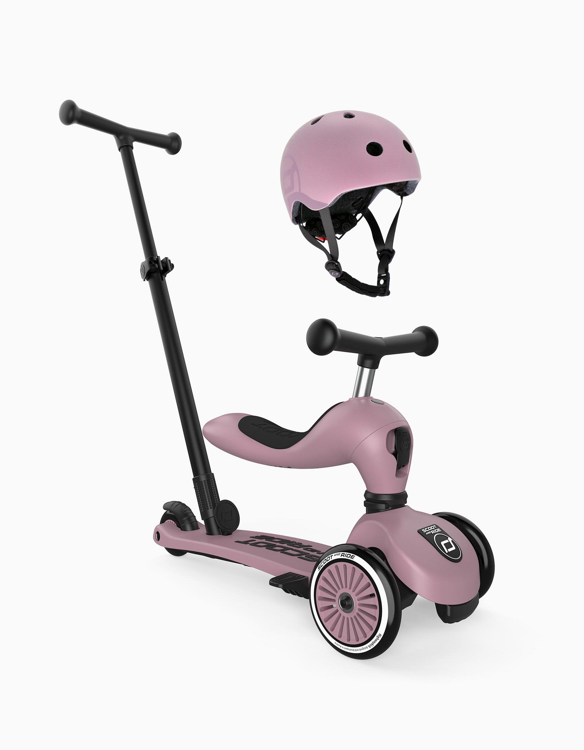 Scooter and Helmet Push&Go Set Scoot & Ride 12M+, Pink
