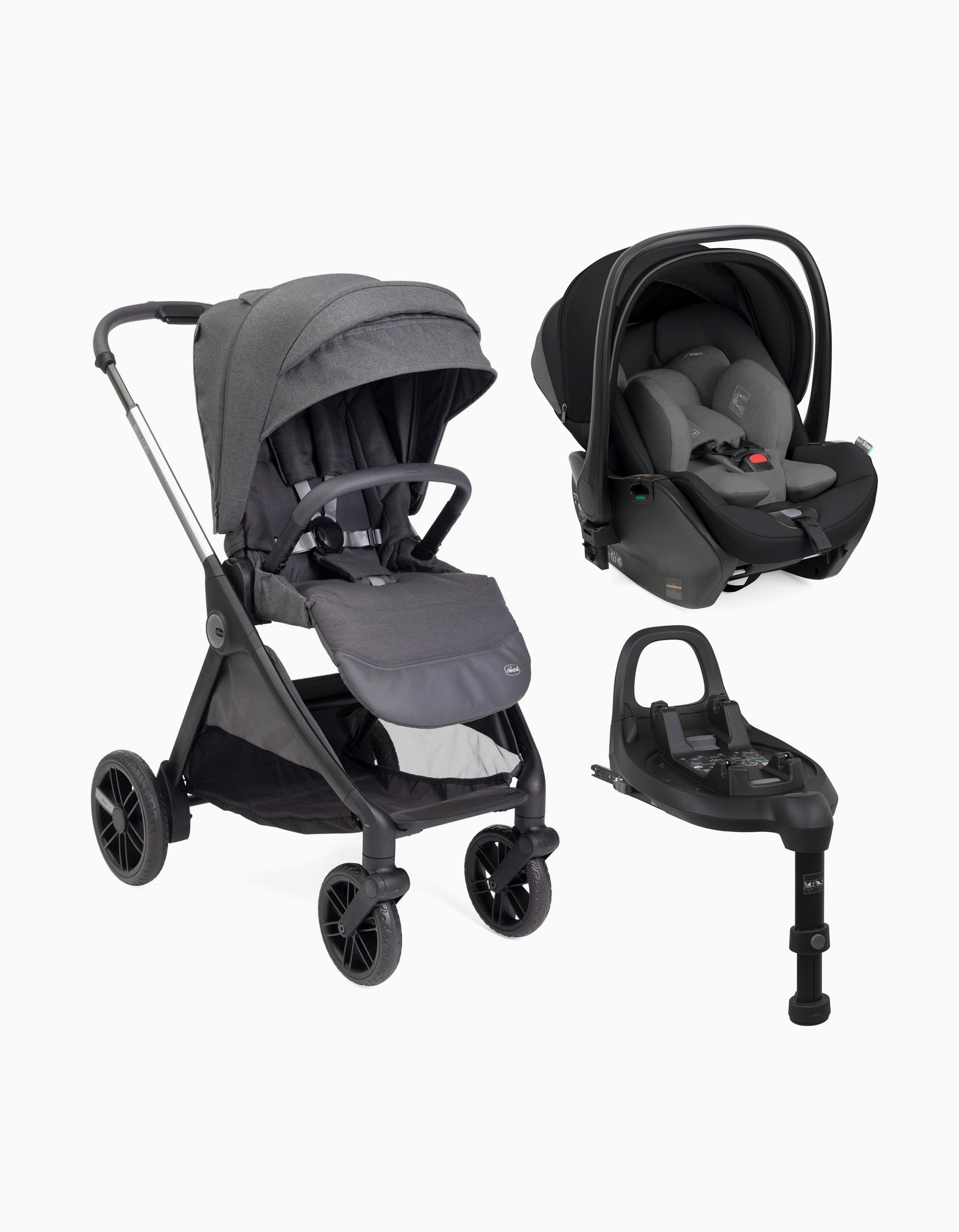 Street Set 3 Pcs Chicco Bellagio, Black Satin