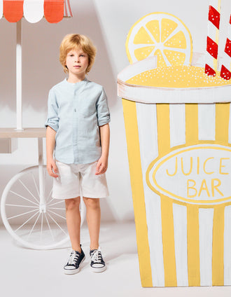 Set shirt & twill shorts for boys