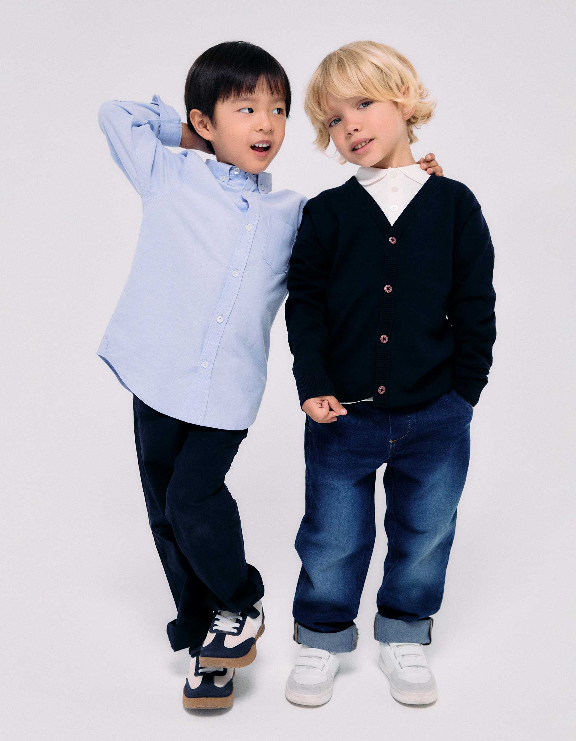 Cotton shirt & cardigan for boy