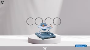 Andador para bebés Asalvo 4 em 1, Light Blue