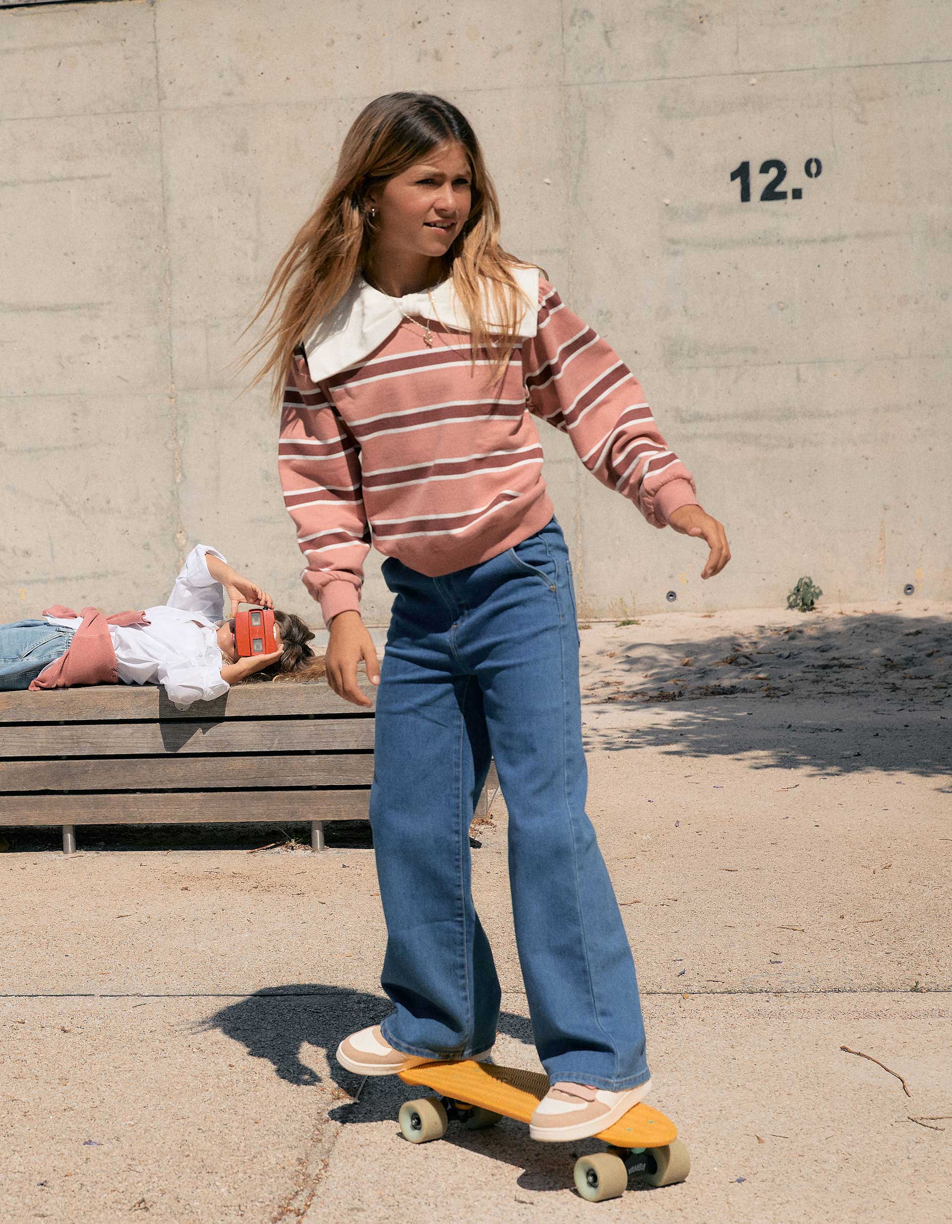 Sweat & jeans set for girls
