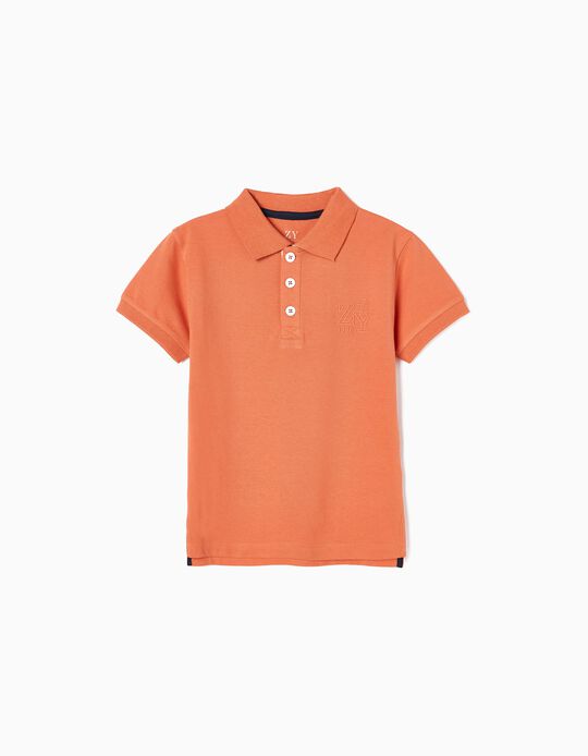 Polo en Coton Garçon 'ZY 96', Orange