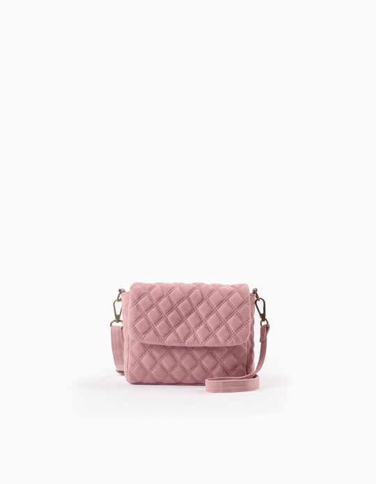 Comprar Online Bolsa a Tiracolo de Camurcina para Bebé e Menina, Rosa