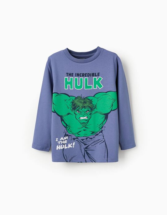 Comprar Online T-shirt de Manga Comprida para Menino 'Hulk', Azul