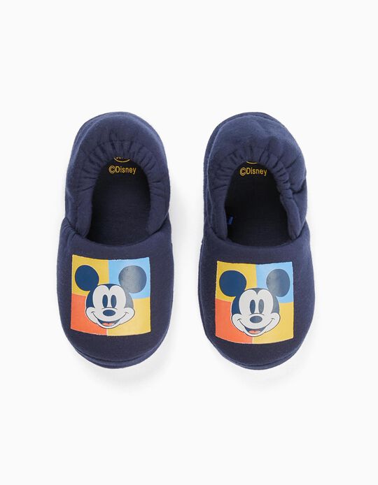 Zapatillas de Casa de Tela para Niño 'Mickey', Azul Oscuro