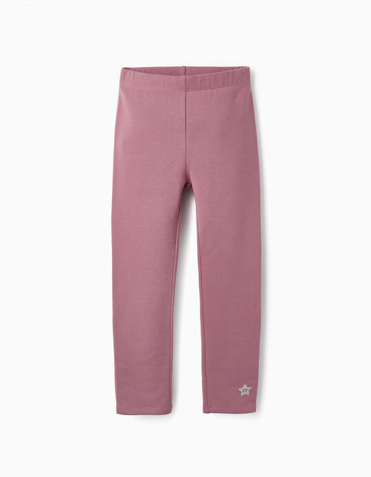 Cotton Leggings for Girls, Pink