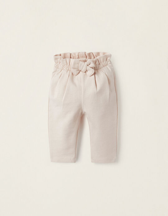 Trousers with decorative Bow for Newborn Baby Girls, Pink