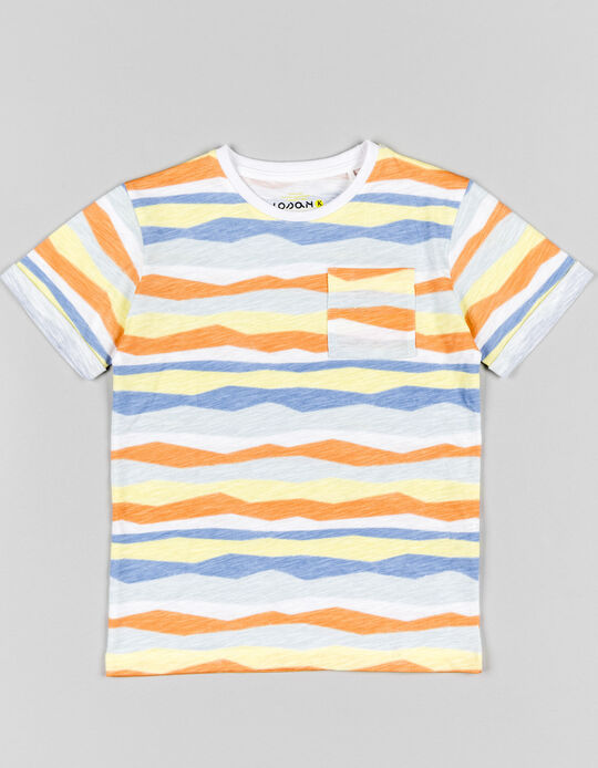Comprar Online T-shirt de Algodão com Padrão para Menino, Multicolor