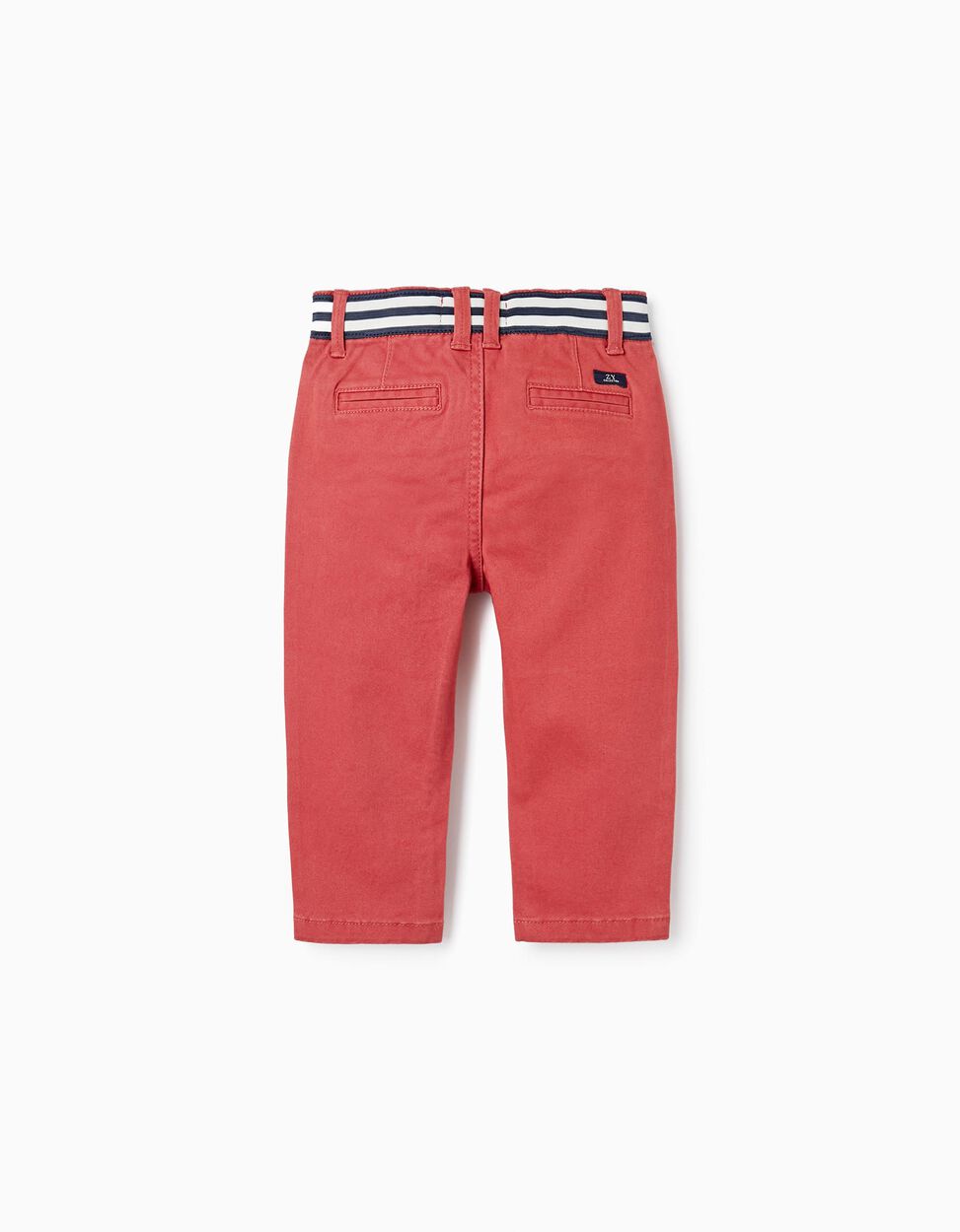 Buy Online Twill Chino Trousers for Baby Boy, Brick Red