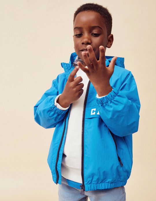 Wind/Waterproof Jacket for Boys 'Rising Cities', Blue