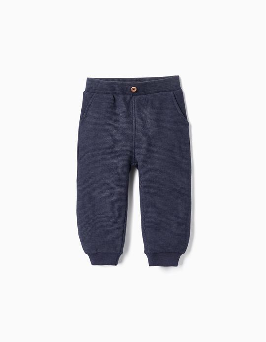 Knit Training Pants for Baby Boy, Dark Blue