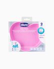 Prato Silicone Eat Easy Chicco Heart Pink