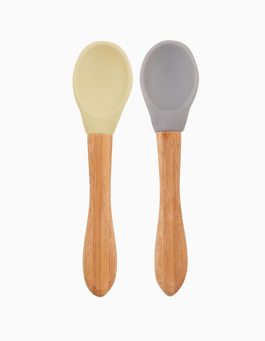 2 Spoons Yellow/Grey Minikoioi 9M+