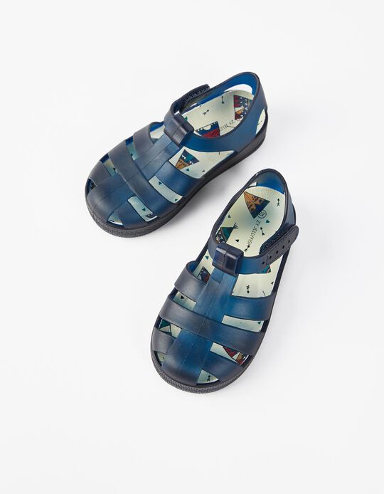 Rubber Sandals for Babies 'Jelly Tribe', Dark Blue