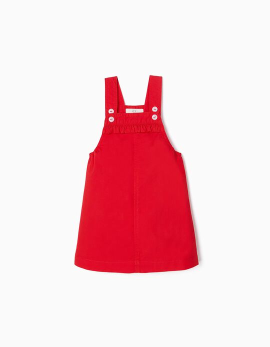 Pinafore Dress for Baby Girls, Red