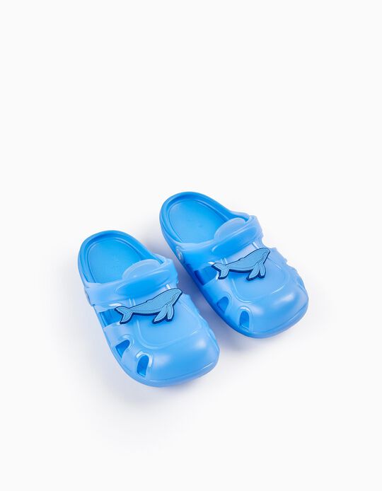 Acheter en ligne Sandales Clogs pour Garçon 'Baleine Bleue - Delicious', Bleu