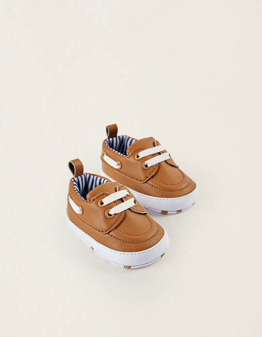 Boat Shoes for Newborns, Brown