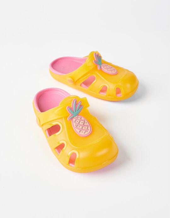 Clog Sandals for Girls 'Pineapple ZY Delicious', Pink