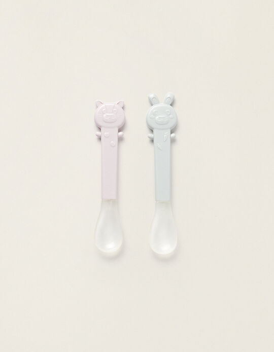 Buy Online Silicone Spoon Animals Saro Mint & Pink 2 Un.