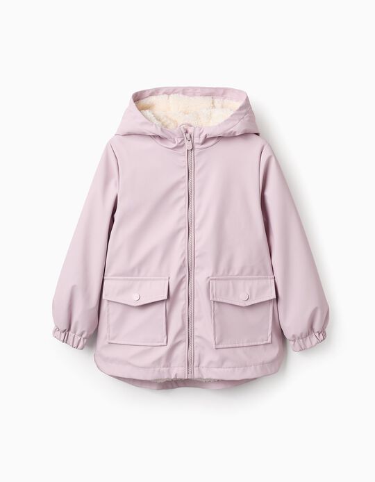 Comprar Online Parka de Borracha com Forro de Sherpa para Menina, Rosa