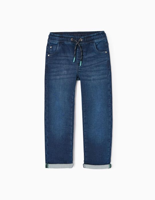 Sporty Cotton Jeans for Boys  'Slim Fit', Blue
