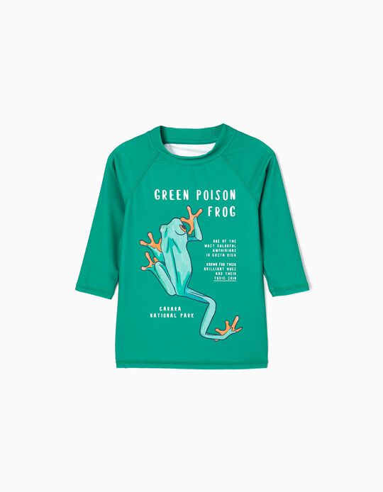 Camiseta de Baño Protección UV 80 para Niño 'Rana', Verde