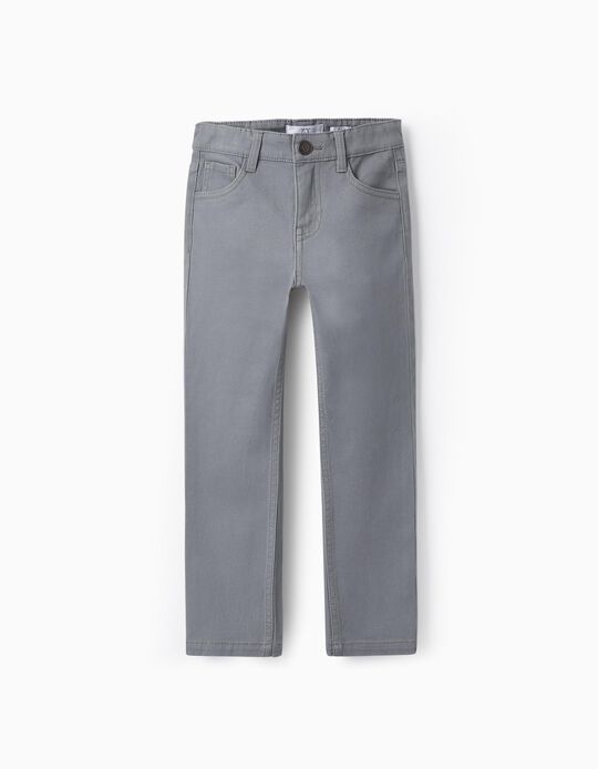 Cotton Trousers for Boys, Grey