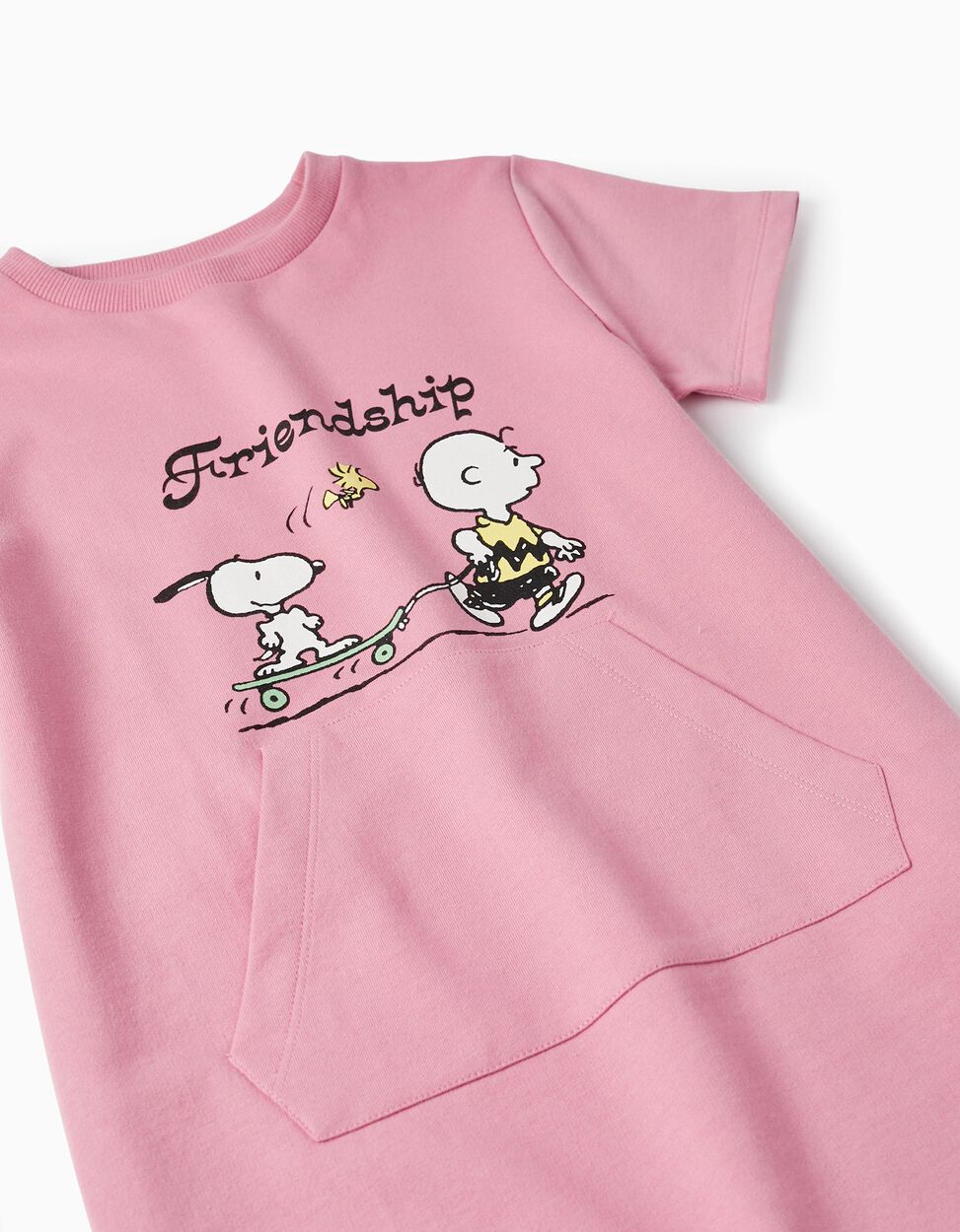 Comprar Online Vestido de Algodão para Menina 'Snoopy - Peanuts', Rosa
