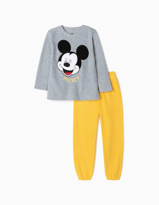 Polar Pyjamas for Boys 'Mickey', Grey/Yellow