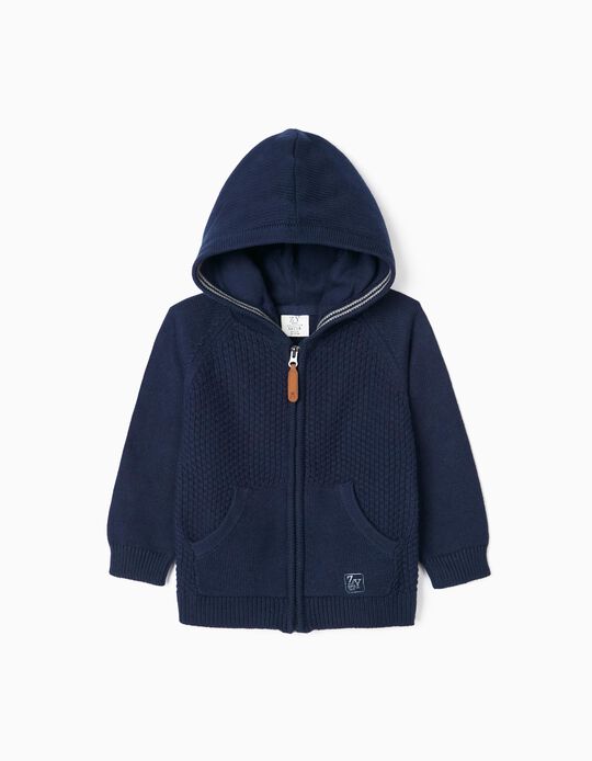 Hooded Jacket for Baby Boys, Dark Blue