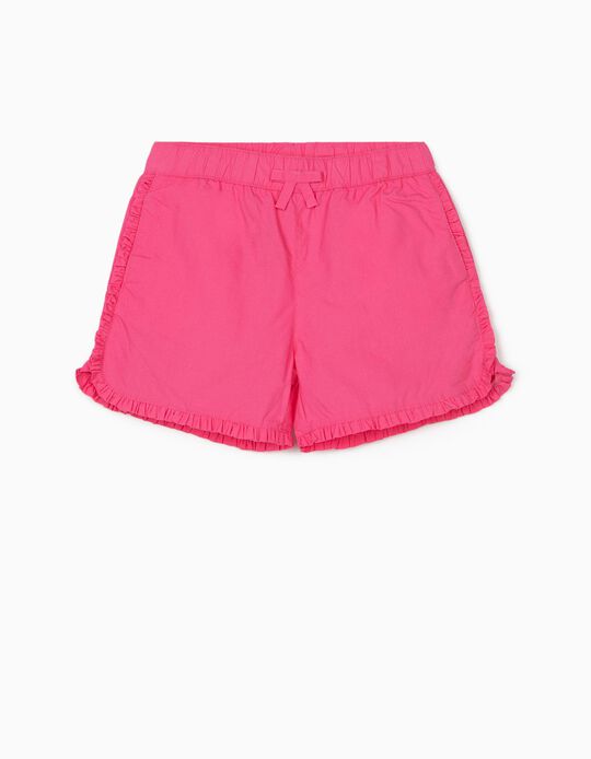 Ruffled Shorts for Girls, Pink