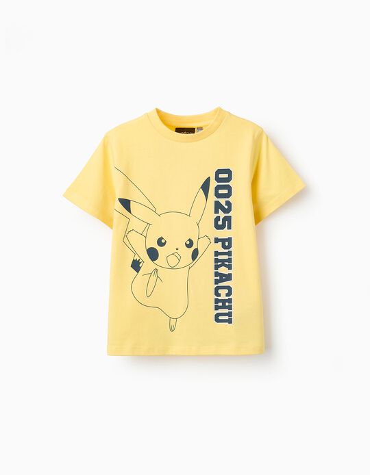 Comprar Online T-shirt de Algodão para Menino 'Pikachu', Amarelo