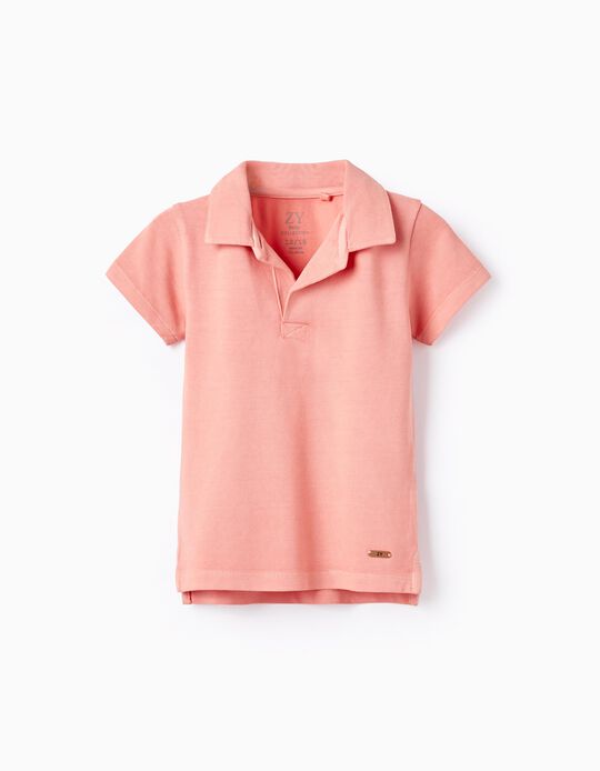 Buy Online Buttonless Cotton Polo for Baby Boys 'B&S', Coral