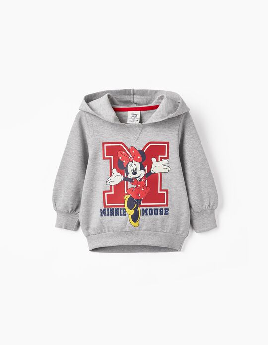Hooded Sweatshirt for Baby Girls 'Minnie', Grey