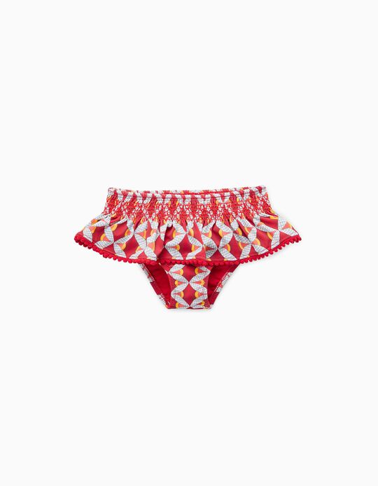 Swimming Bottom with Ruffles UPF 60 for Baby Girls 'You&Me', Red