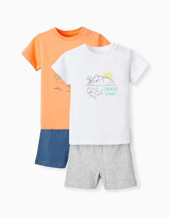 Pack of 2 Pyjamas for Baby Boys 'Ocean & Desert', Multicolour