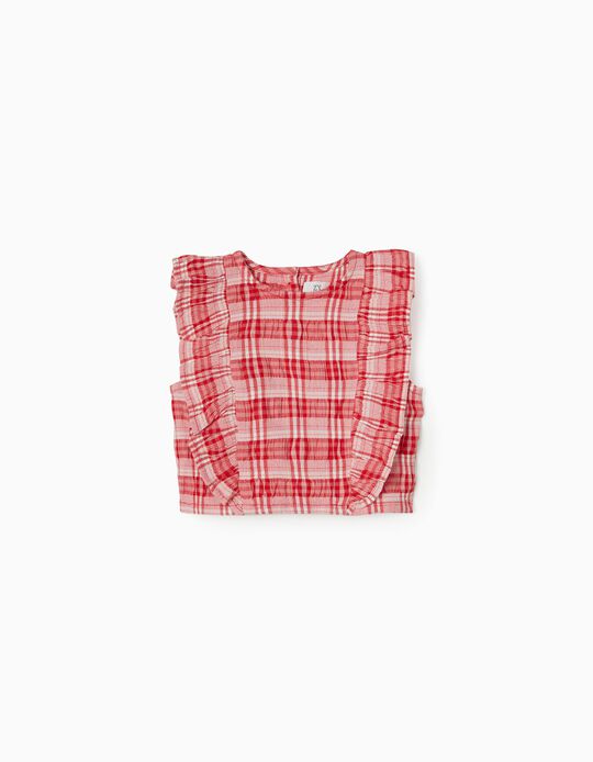 Sleeveless Cropped Top for Girls, Red