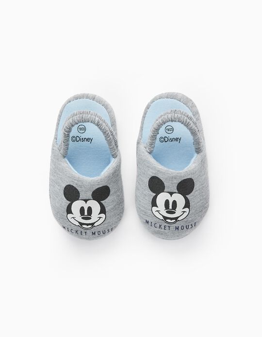 Slippers for Baby Boys 'Mickey', Grey/Blue