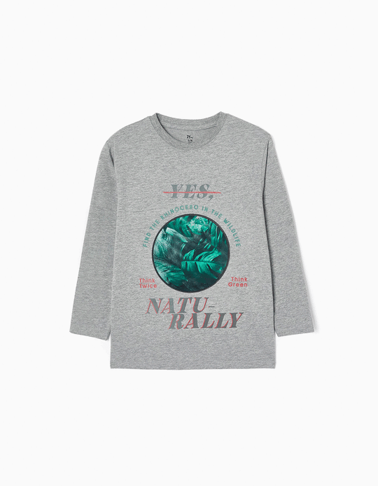 T-shirt for Boys 'Nature', Grey