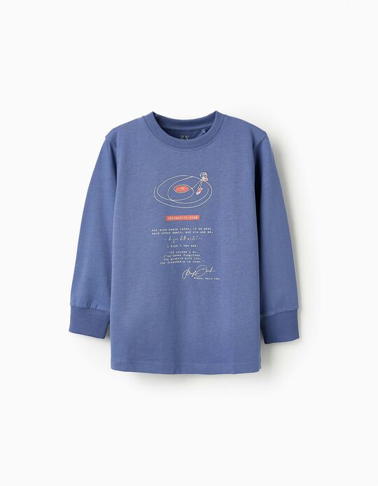 Comprar Online T-shirt de Manga Comprida para Menino 'Poema', Azul